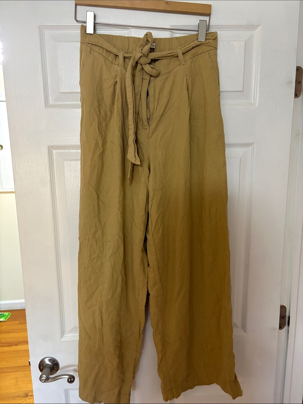 Tommy Hilfiger Mustard Wide-Leg Drawstring Chinos